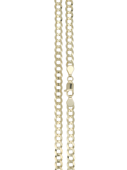 Solid 14K gold Cuban chain. Brilliant cut style. 24in . 5mm