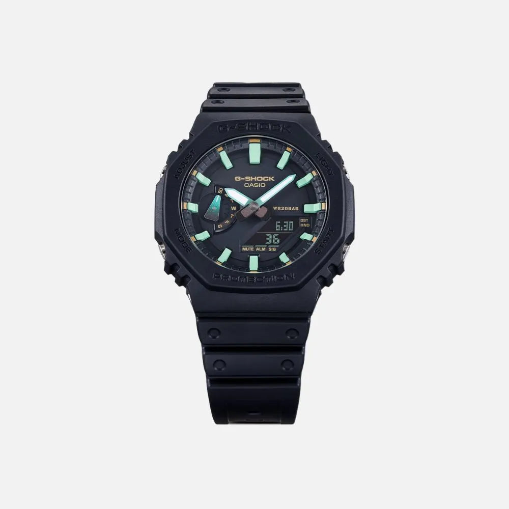 Casio G-Shock GA2100RC-1A Black Analog-Digital Watch. 1 year free insurance