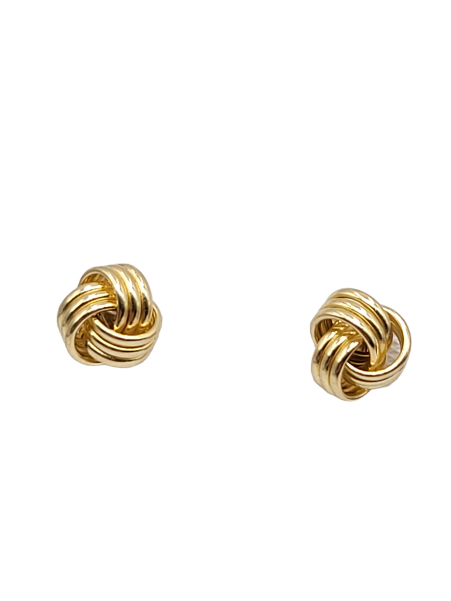 10K gold earrings. Knots.
