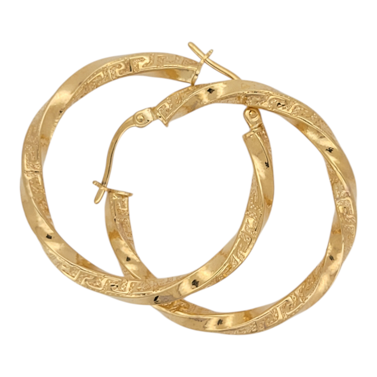 10K yellow gold hoops