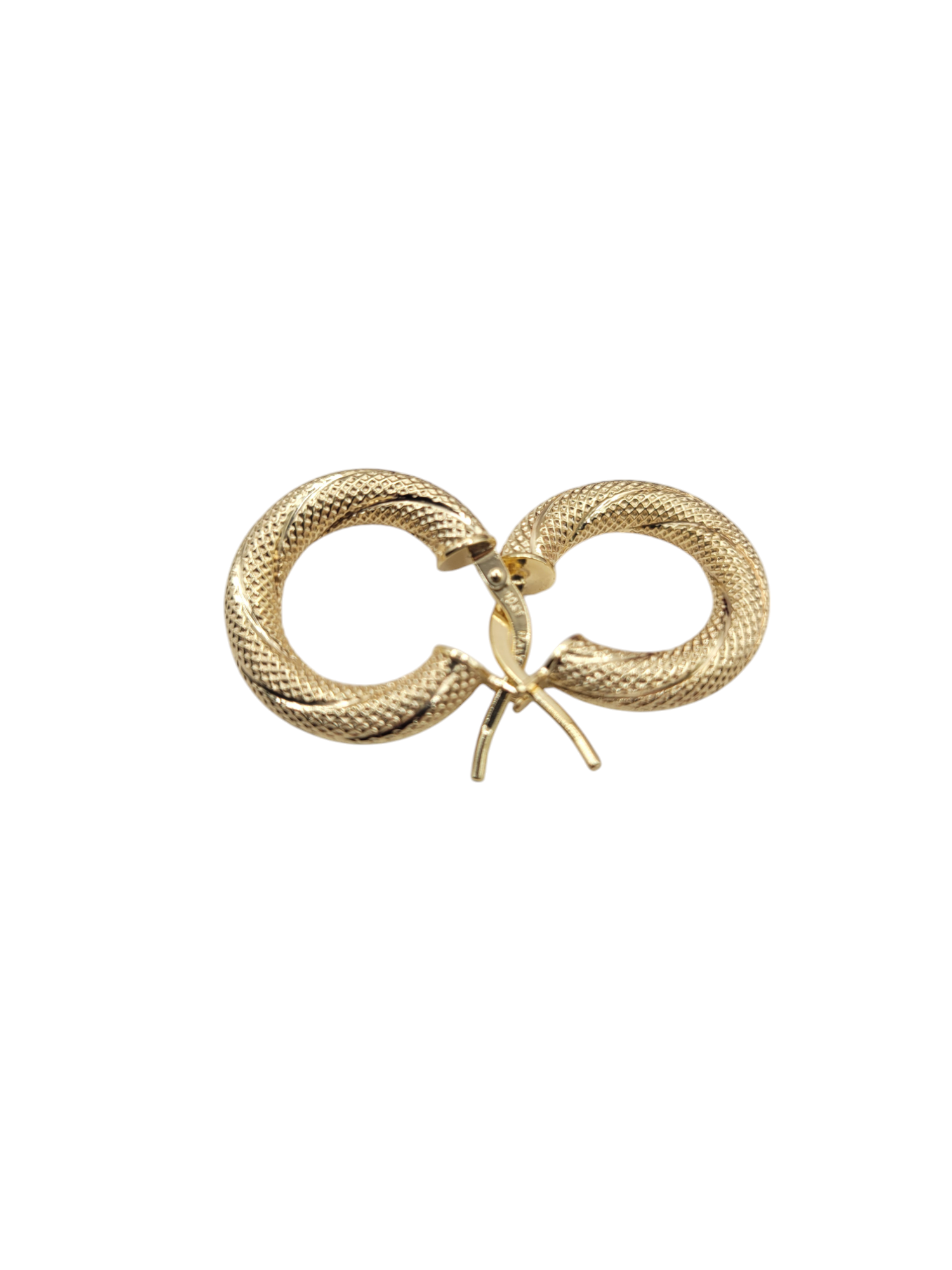 10K gold earrings. Medium snowfall. Size 1