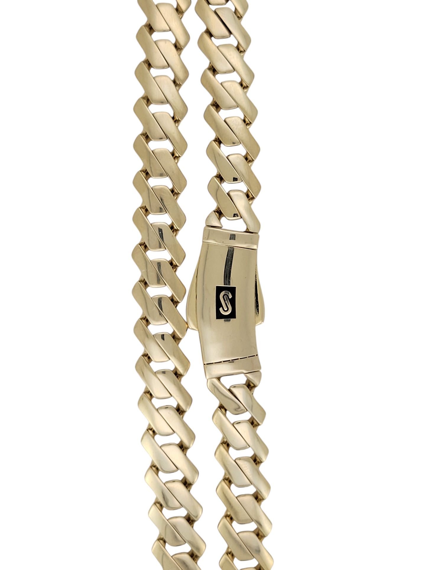 10K gold Cuban chain. Monaci style. 18in . 9mm