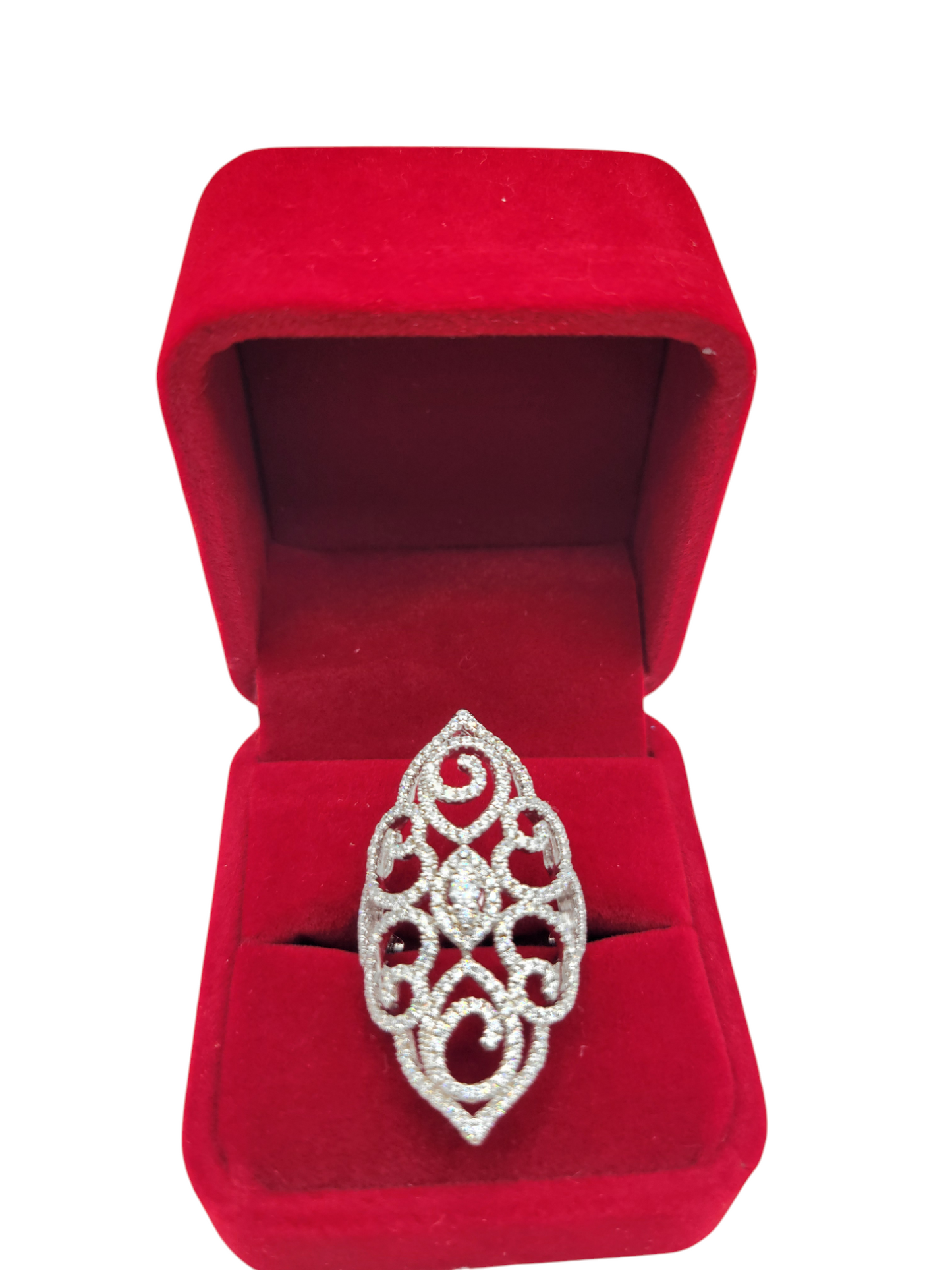 925 silver ring. Diamond style. CZ stone. Size 7