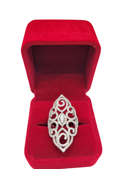 925 silver ring. Diamond style. CZ stone. Size 7