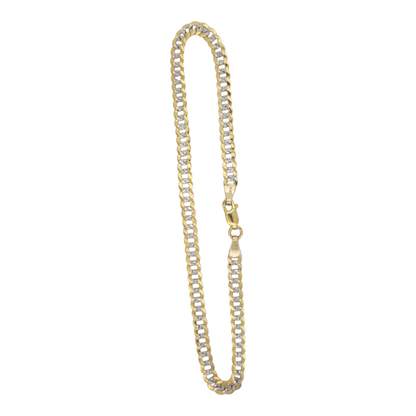 10K gold bracelet. Two colors. Double edge. 10in. 5mm