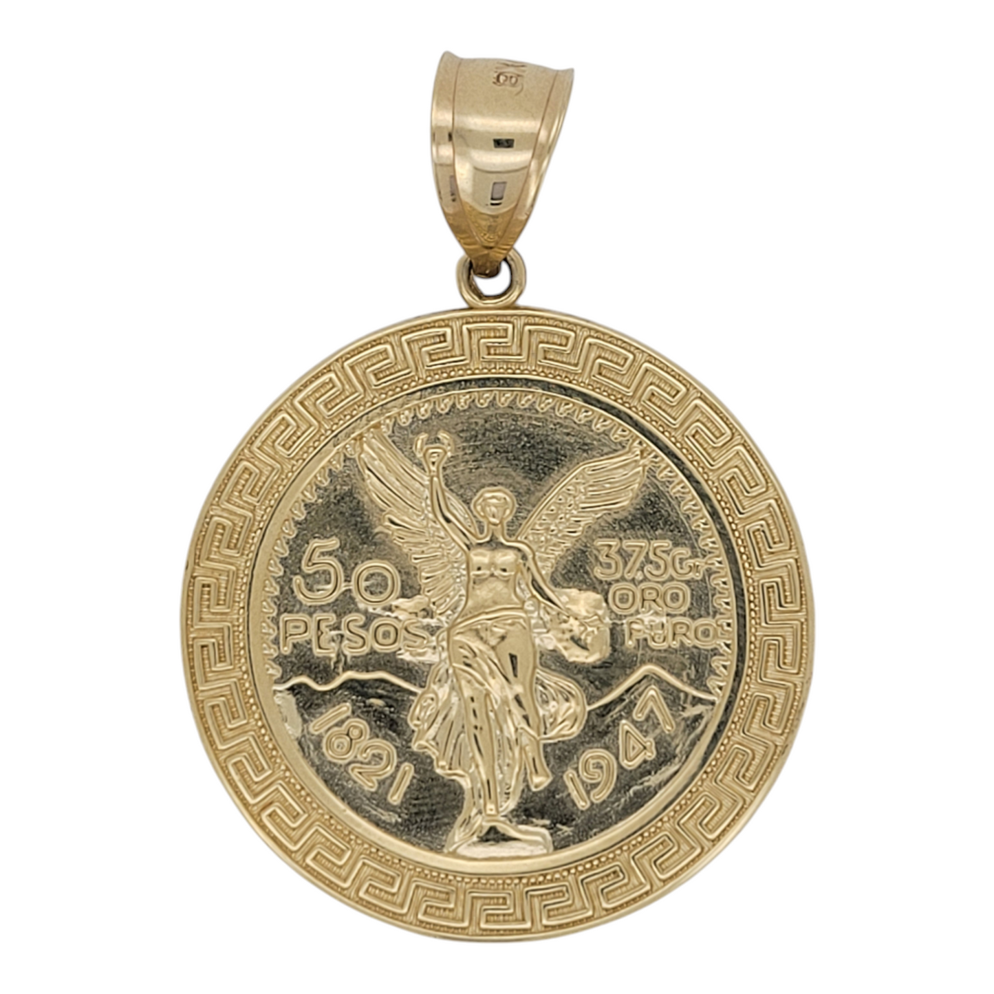10K gold pendant. Centenary. Round.