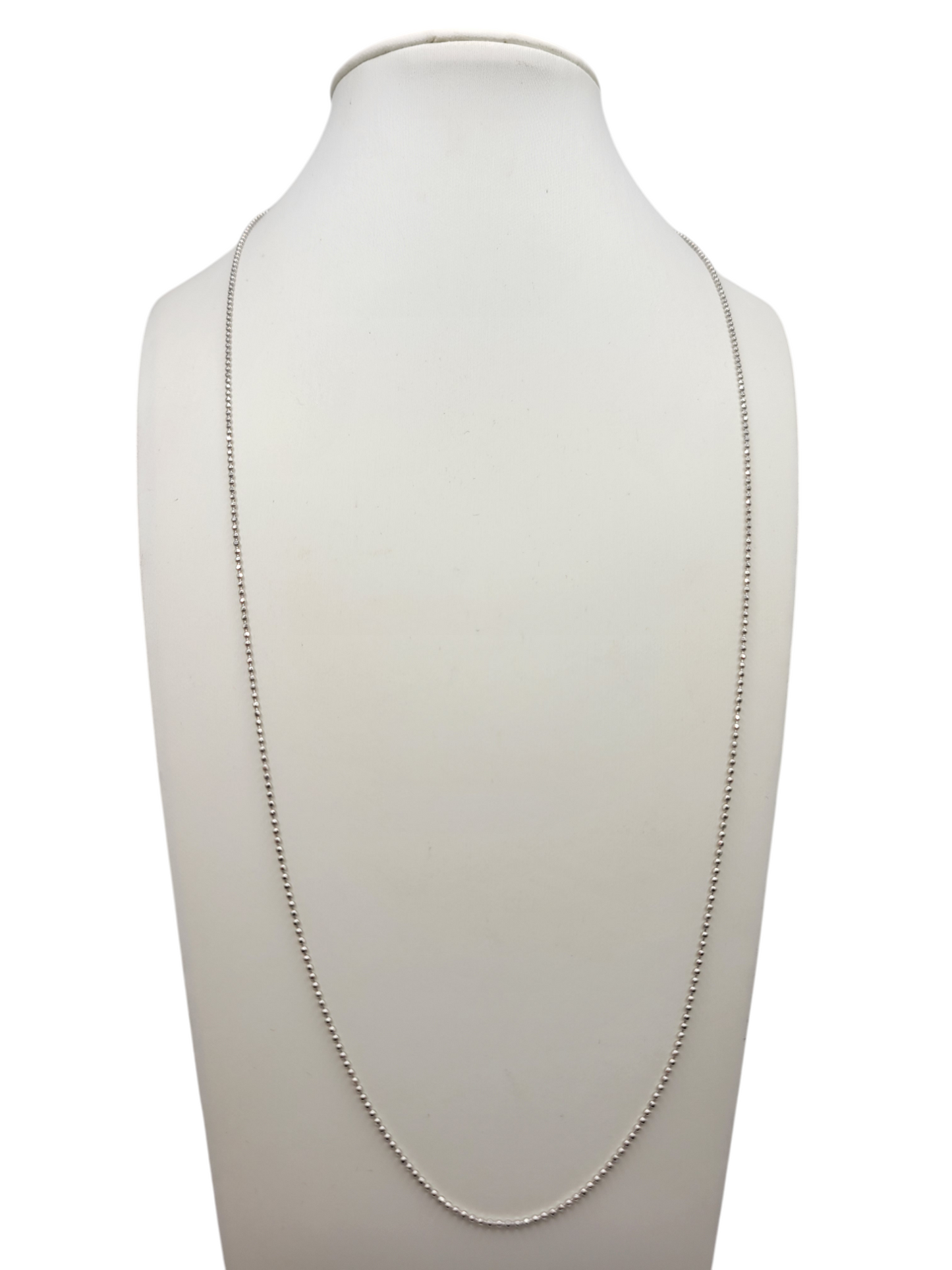 925 silver chain. Small beads. 22in. 1mm