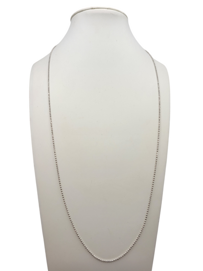 925 silver chain. Small beads. 22in. 1mm
