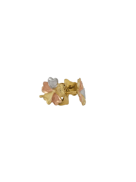 10k gold flower earrings
