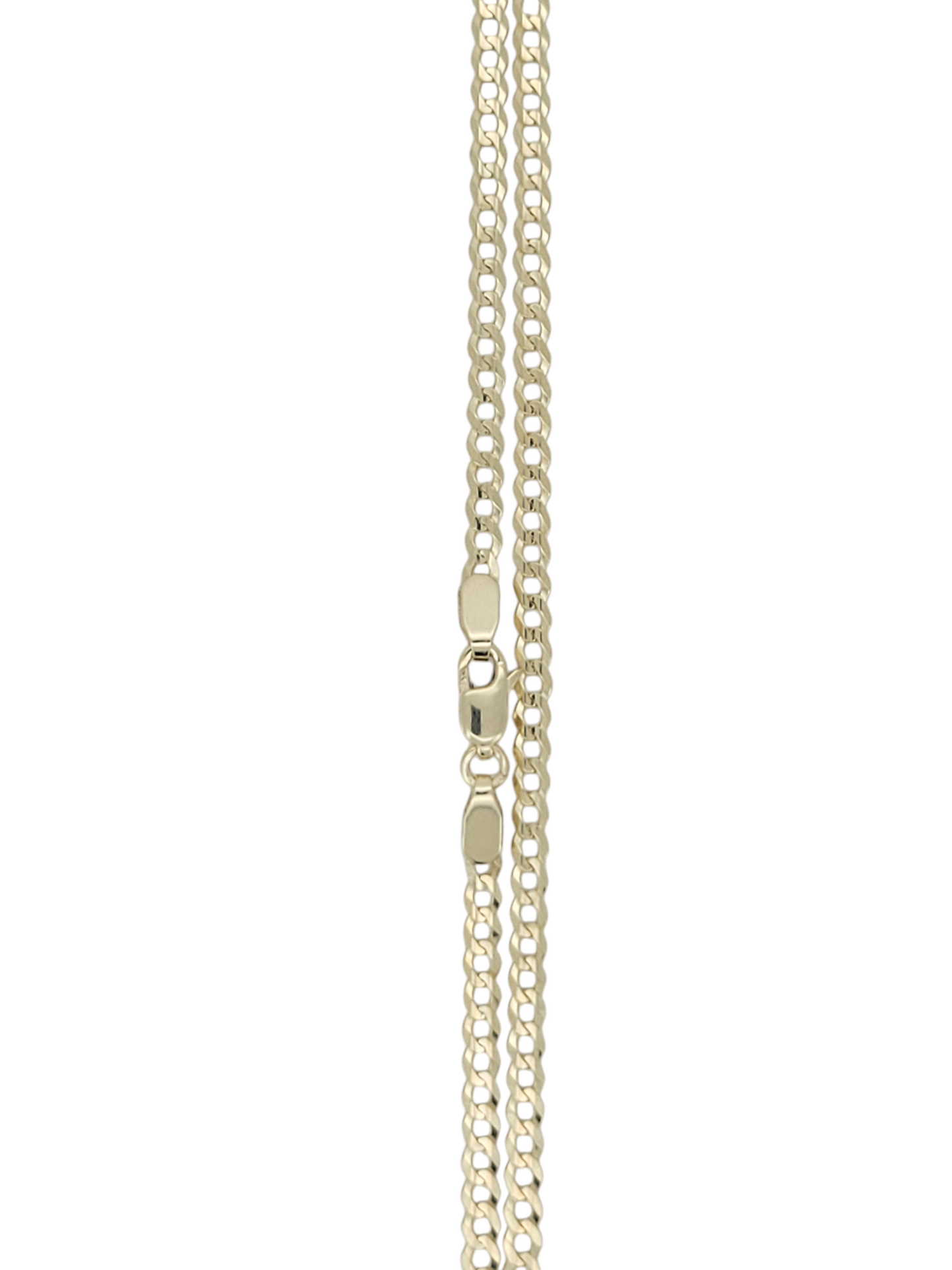 10K gold Cuban link chain. Solid. Brilliant cut style. 2mm