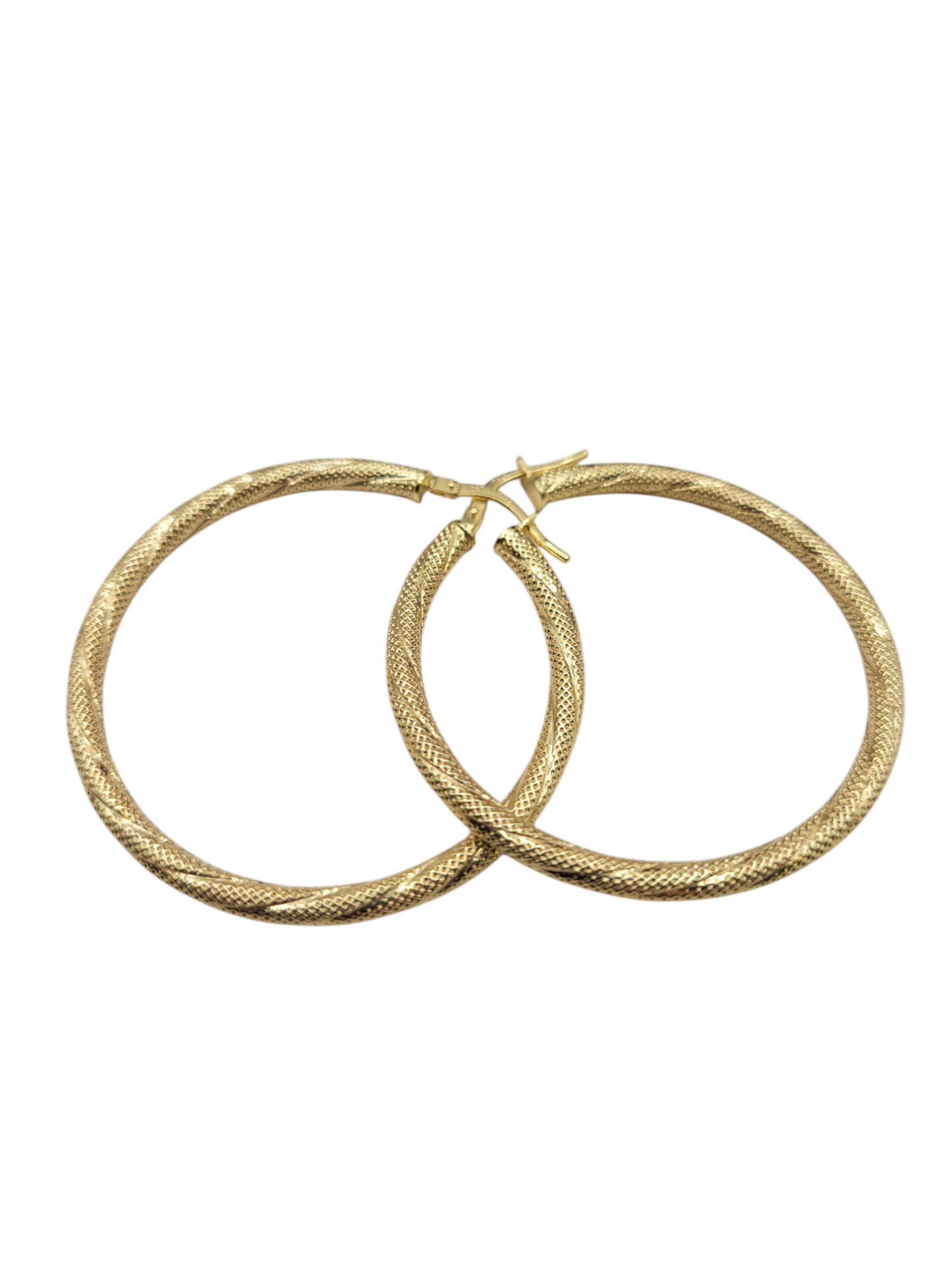 10K gold earrings. Fine snowfall. Size 5
