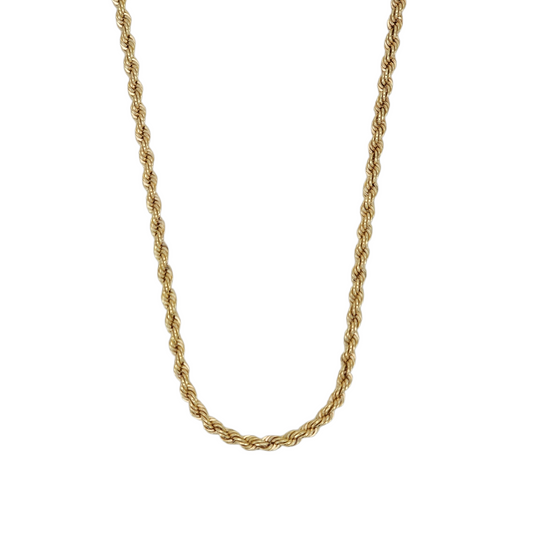 10k Gold Rope Chain. 24in 2mm
