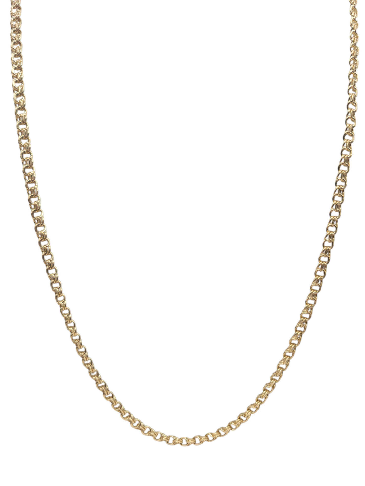 10K gold chain. Chinoiserie weave. Box clasp. 24in . 4mm
