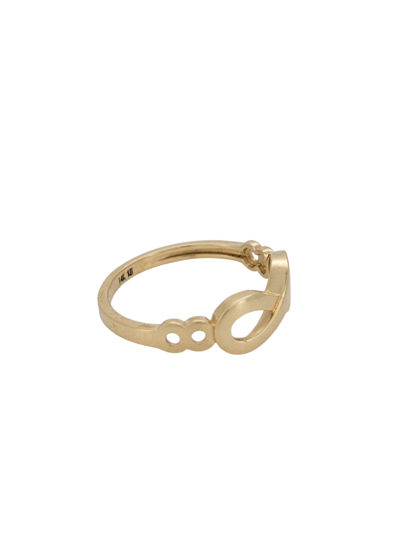14K gold ring. Infinity symbol. Size 7.5
