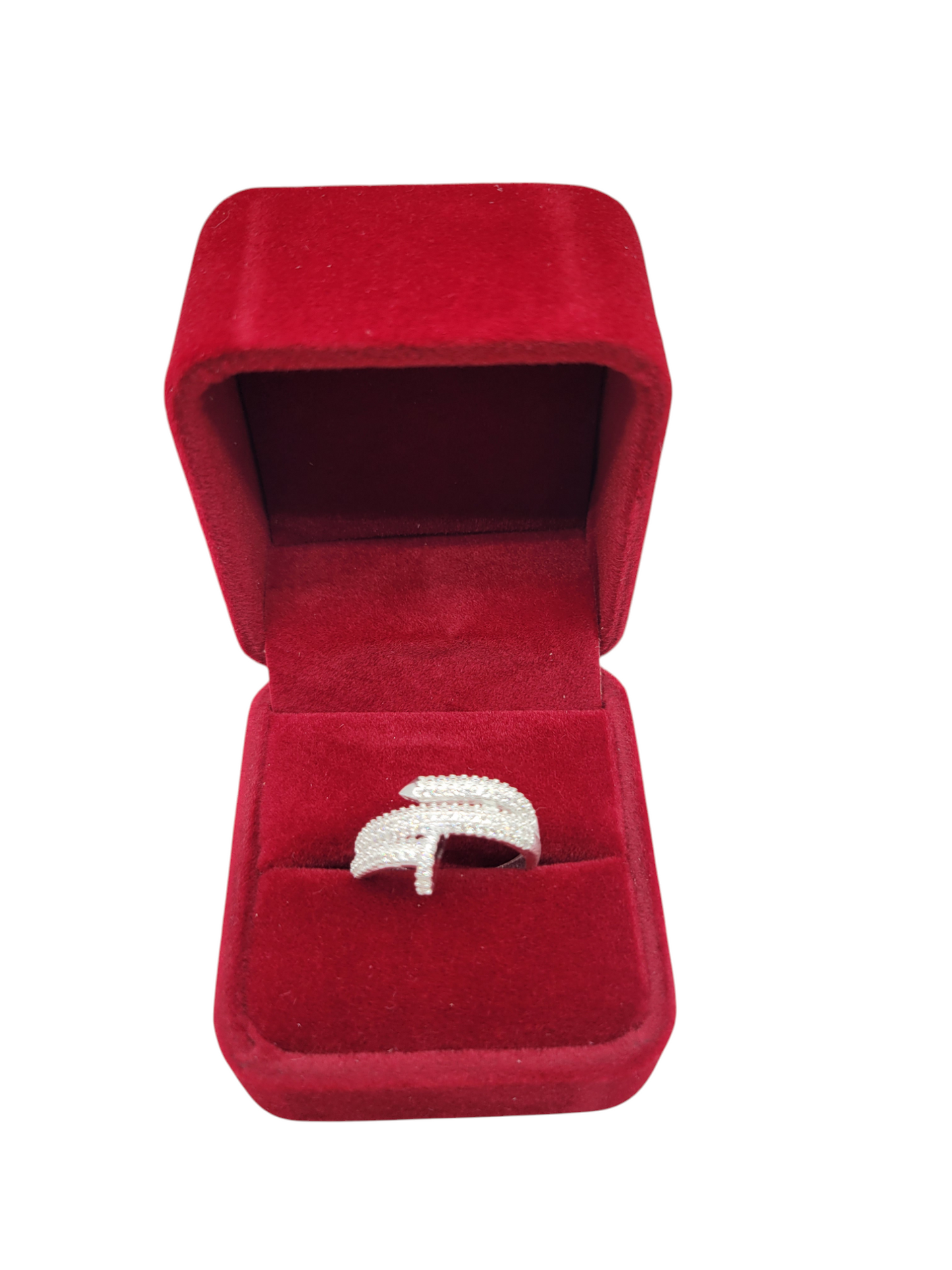 925 silver ring. Nail with CZ stone. Size 7.