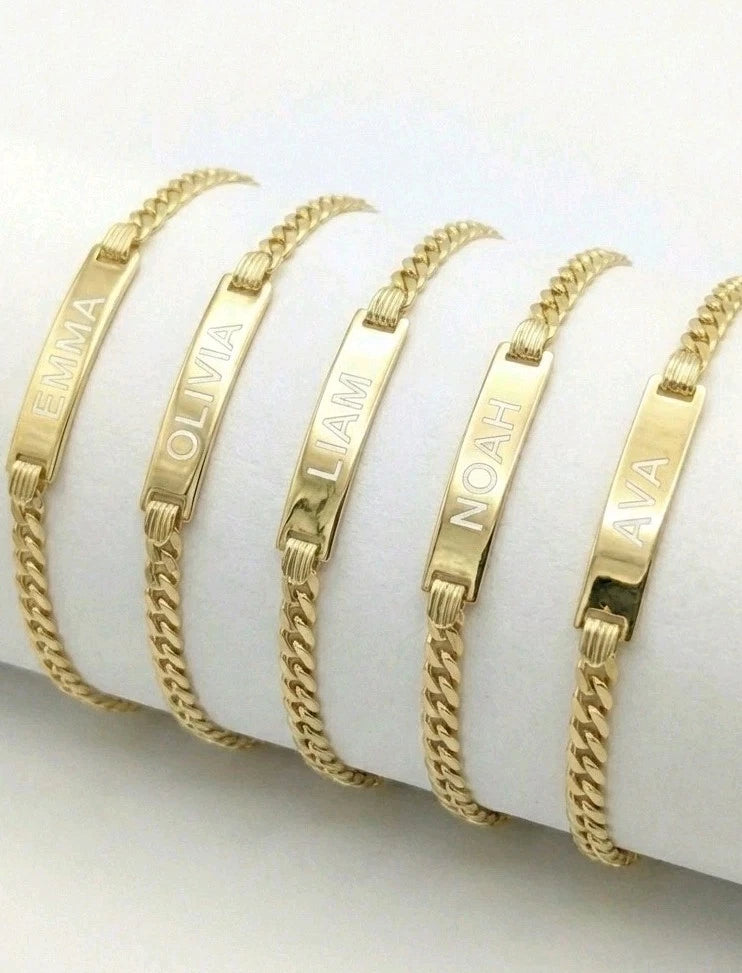 10k & 14k Gold Baby ID Bracelet | Personalized Fine Jewelry