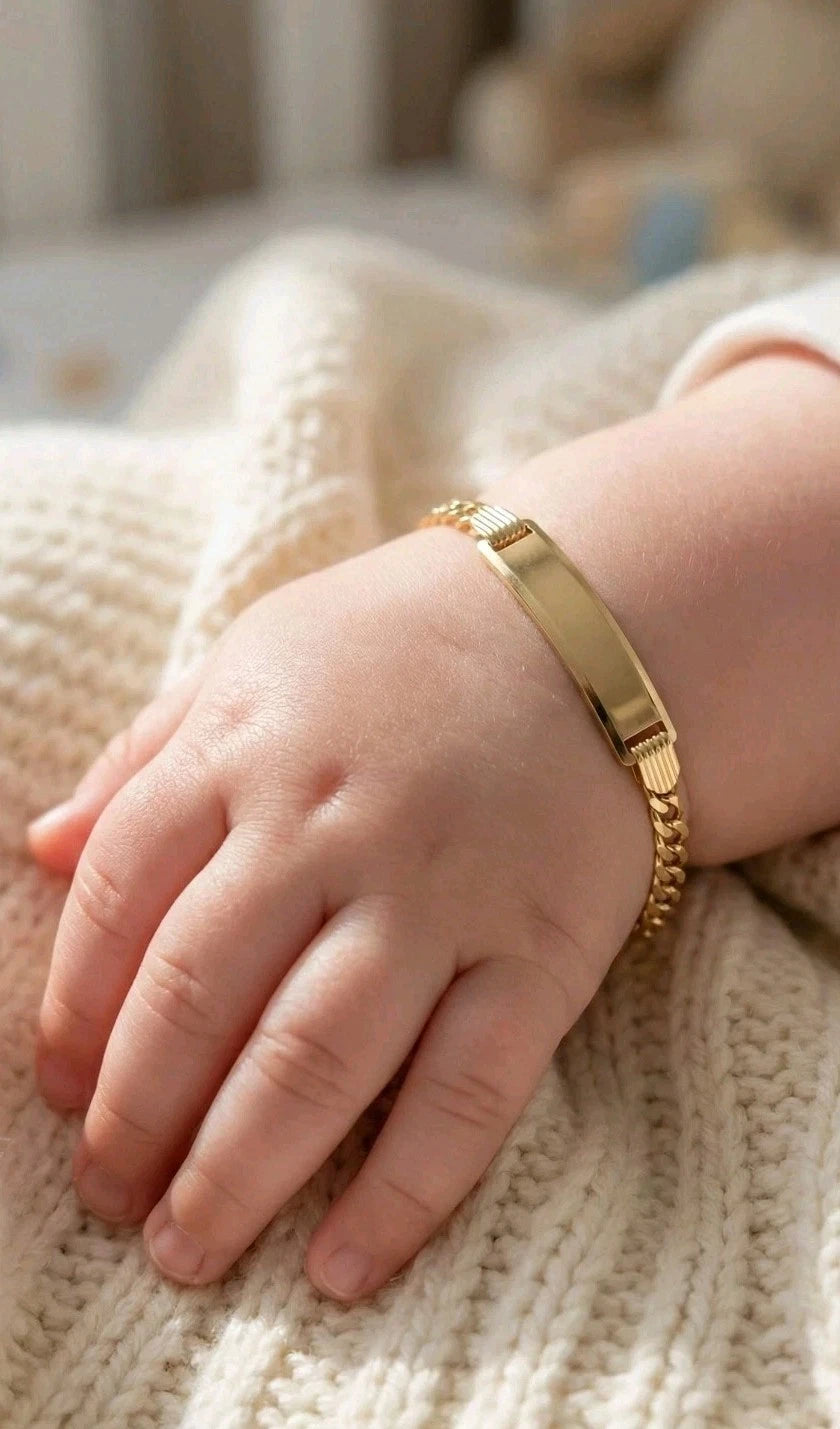 10k & 14k Gold Baby ID Bracelet | Personalized Fine Jewelry
